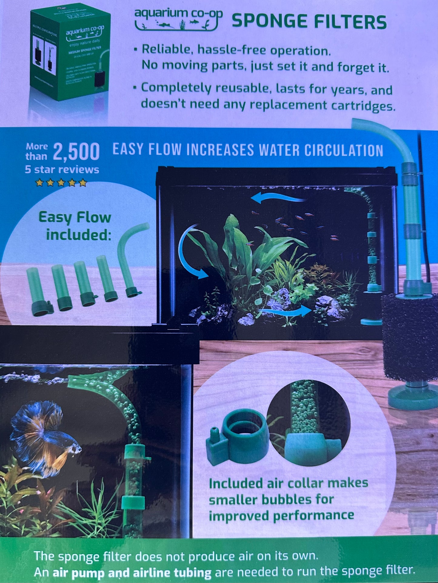 Large sponge filter